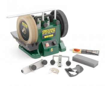 Record Power WG200-PK/A 8\" Wetstone Sharpening System - With Diamond Dresser & Adjustable Speed inc Delivery £119.99